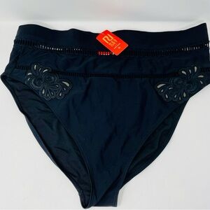 NWT Black High-Waisted Bikini Bottoms Size 10